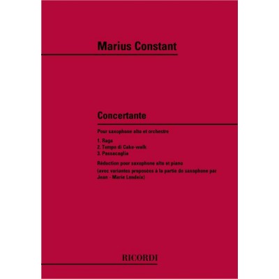 CONSTANT M. - CONCERTANTE - SAXOPHONE ET PIANO 