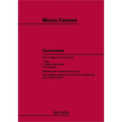 RICORDI CONSTANT M. - CONCERTANTE - SAXOPHONE ET PIANO 