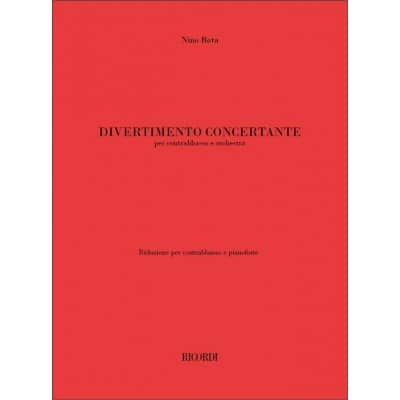 ROTA NINO - DIVERTIMENTO CONCERTANTE - CONTREBASSE, PIANO