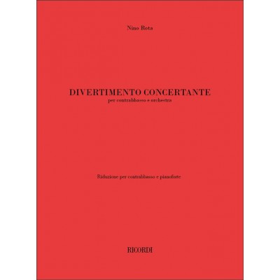 RICORDI Rota - Divertimento Concerte - Contrebasse, Piano