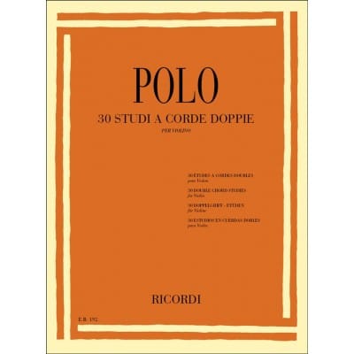 POLO E. - 30 ETUDES A CORDES DOUBLES - VIOLON 