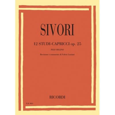 SIVORI CAMILLO - 12 ETUDES CAPRICES OP.25 - VIOLON