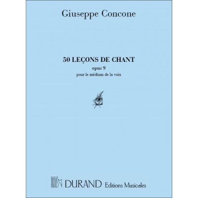 CONCONE - 50 LECONS OP 9 - CHANT ET PIANO