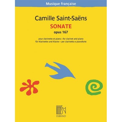 DURAND SAINT-saens Camille - Sonate Op.167 - Clarinette & Piano