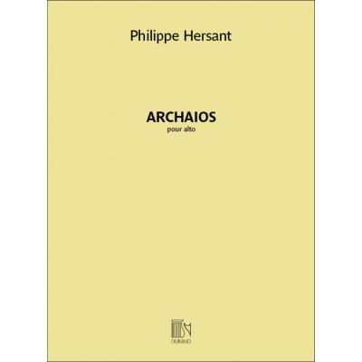 DURAND Hersant Philippe - Archaios - Alto