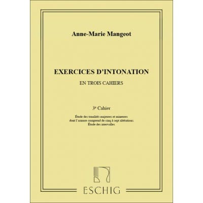 MANGEOT ANNE-MARIE - EXERCICES D'INTONATION VOL.3