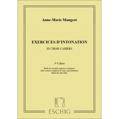 EDITION MAX ESCHIG Mangeot ANNE-marie - Exercices D