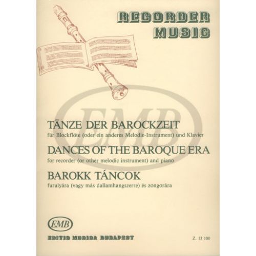  Dances Of The Baroque Era - Flute A Bec, Piano