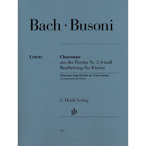 BACH J.S. / BUSONI F. - CHACONNE FROM PARTITA N°2 D MINOR - PIANO