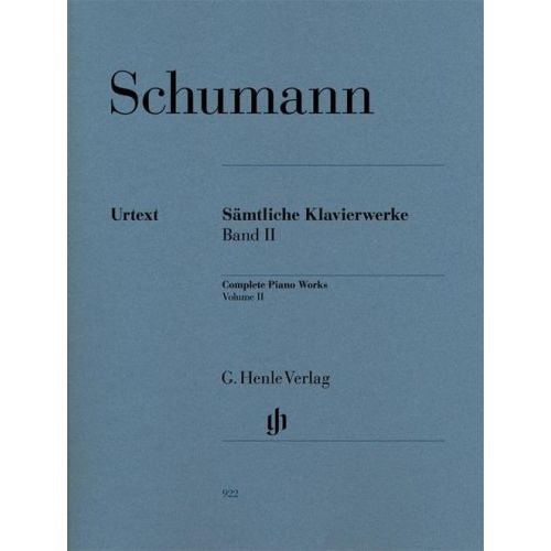 HENLE VERLAG SCHUMANN R. - COMPLETE PIANO WORKS, VOLUME II 