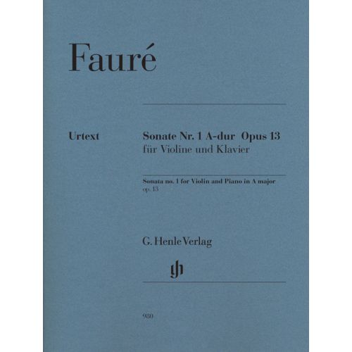 FAURE G. - SONATA OP.1 N°13 - VIOLON & PIANO 