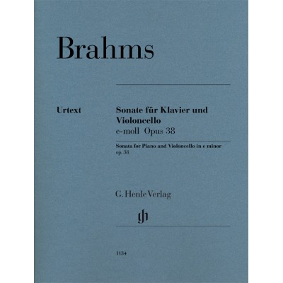 BRAHMS J. - SONATA E MINOR OP.38 - VIOLONCELLE ET PIANO 