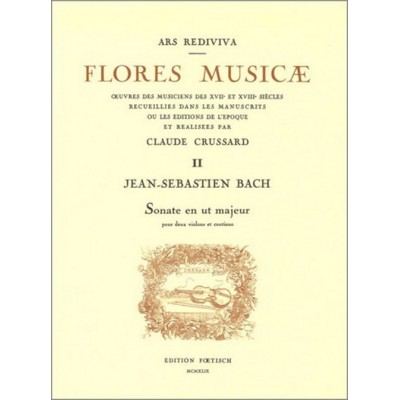 BACH J.S. SONATE EN UT MAJEUR, POUR DEUX VIOLONS ET CONTINUO