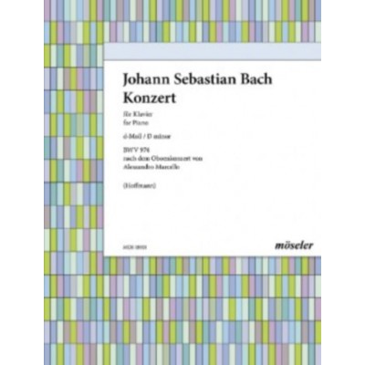 BACH J. S. - KONZERT D-MOLL (BWV 974) - PIANO