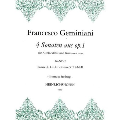 GEMINIANI 4 SONATEN AUS OP. 1. VOL 2
