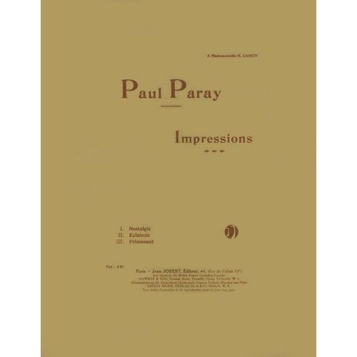 JOBERT PARAY PAUL - IMPRESSIONS - PIANO