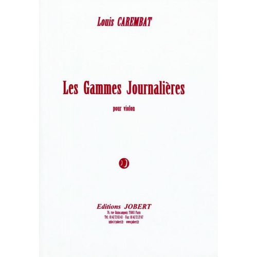 JOBERT Carembat Louis - Gammes Journalieres - Violon