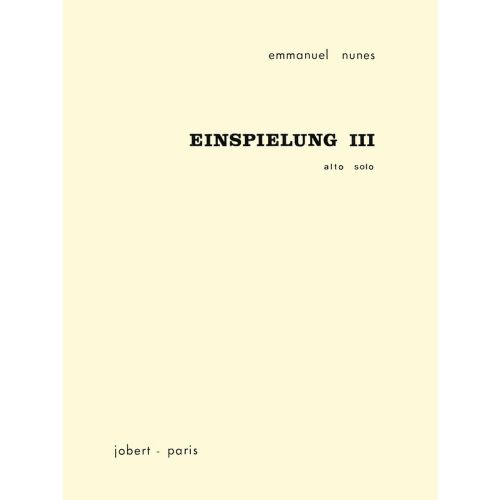 JOBERT NUNES EMMANUEL - EINSPIELUNG III - ALTO