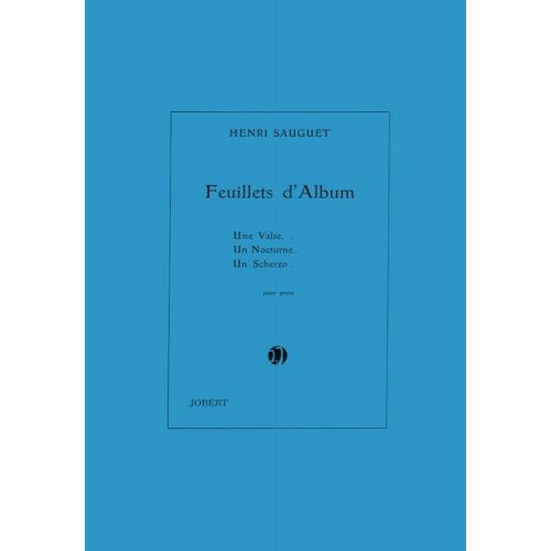JOBERT SAUGUET HENRI - FEUILLETS D'ALBUM (3) - PIANO