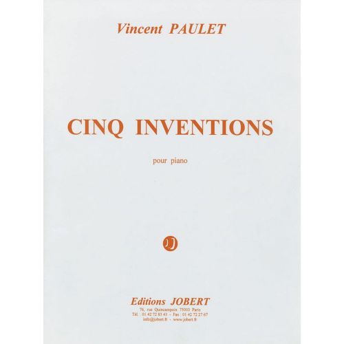 JOBERT PAULET VINCENT - INVENTIONS (5) - PIANO