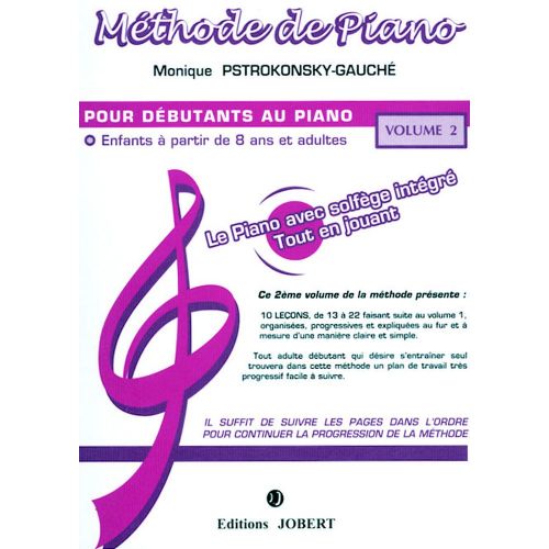 PSTROKONSKY-GAUCHE M. - METHODE DE PIANO VOL.2 - PIANO