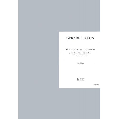  Pesson Gerard - Nocturnes En Quatuor - Clarinette, Violon, Violoncelle, Piano