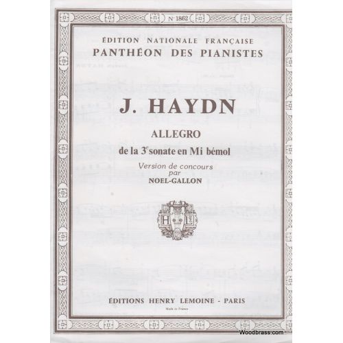 HAYDN JOSEPH - ALLEGRO (3EME SONATE) - PIANO