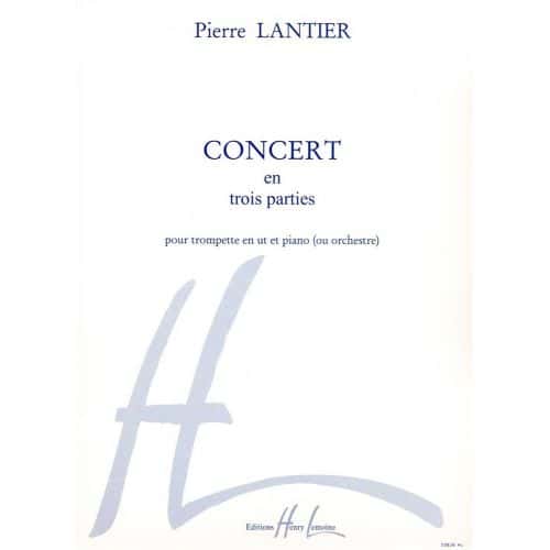 LANTIER PIERRE - CONCERT EN 3 PARTIES - TROMPETTE, PIANO