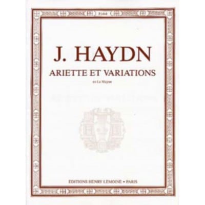 HAYDN JOSEPH - ARIETTE ET VARIATIONS EN LA MAJ. - PIANO