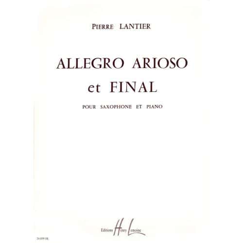 LANTIER PIERRE - ALLEGRO, ARIOSO ET FINAL - SAXOPHONE, PIANO