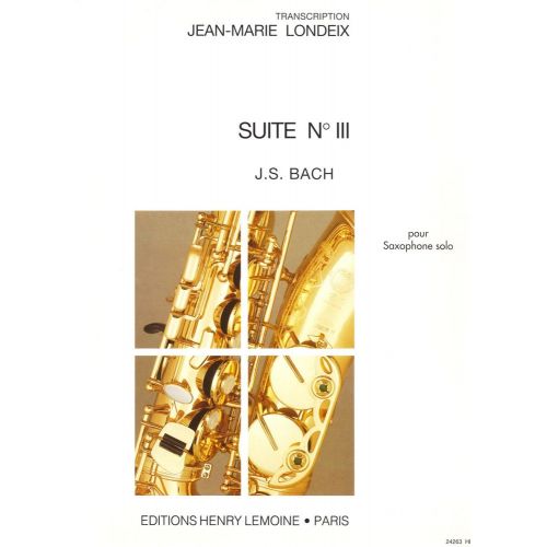 BACH J.S. - SUITE N°3 - SAXOPHONE SOLO