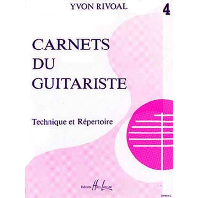 RIVOAL - CARNETS DU GUITARISTE VOL.4 - GUITARE