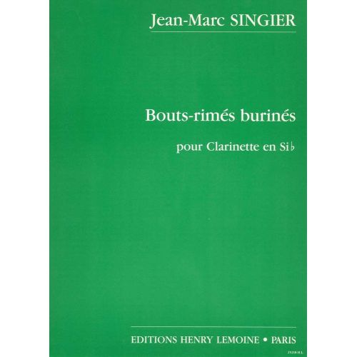 LEMOINE SINGIER JEAN-MARC - BOUTS RIMES BURINES - CLARINETTE