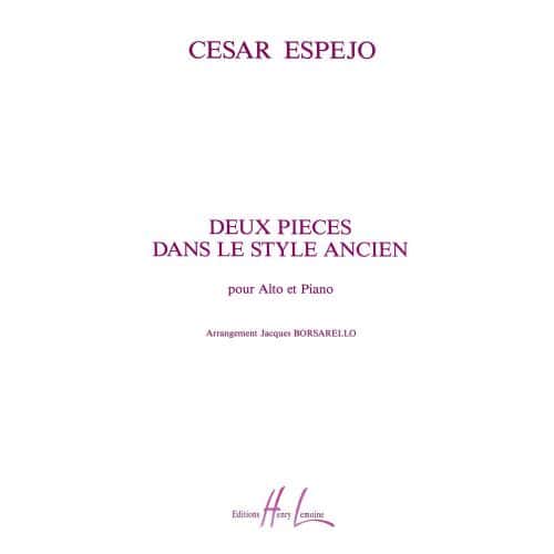 LEMOINE ESPEJO CESAR - PIECES DANS LE STYLE ANCIEN (2) - ALTO, PIANO