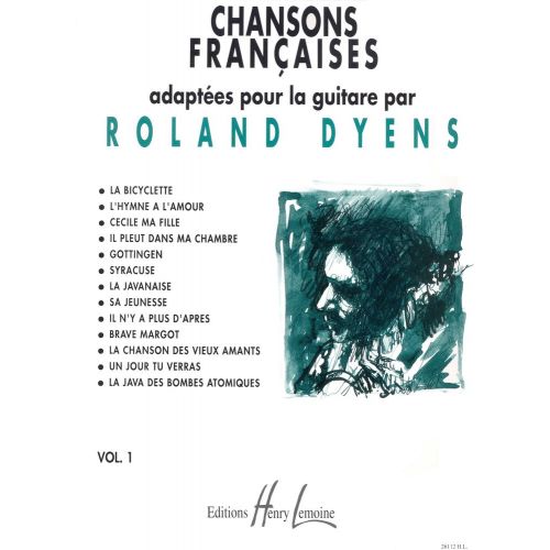 DYENS ROLAND - CHANSONS FRANCAISES VOL.1 - GUITARE AVEC TABLATURES