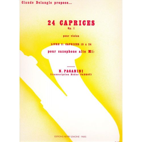 LEMOINE PAGANINI N. - CAPRICES (24) VOL.2 - SAXOPHONE SOLO