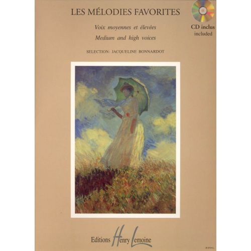  Bonnardot Jacqueline - Mlodies Favorites + Cd - Voix Elevee Ou Moyenne, Piano