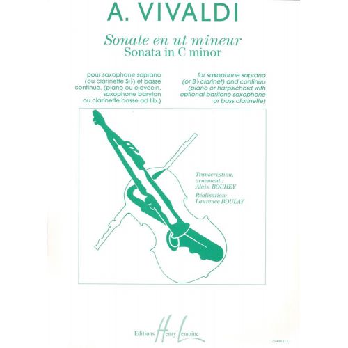 VIVALDI ANTONIO - SONATE EN UT MIN. RV53 - SAXOPHONE (SIB OU CLARINETTE), PIANO