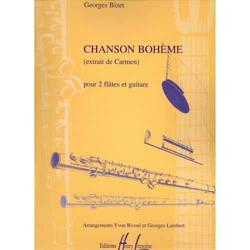 BIZET GEORGES - CHANSON BOHEME - 2 FLUTES, GUITARE