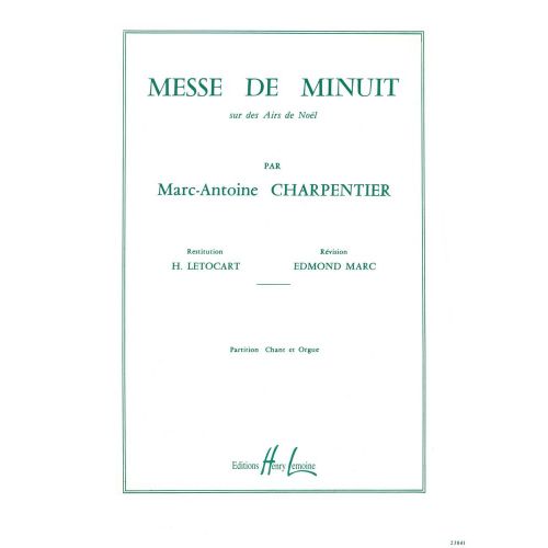 CHARPENTIER MARC-ANTOINE - MESSE DE MINUIT - PARTIE DE CHOEUR