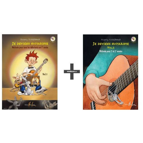 LEMOINE TISSERAND THIERRY - JE DEVIENS GUITARISTE VOL.1 + VOL.2