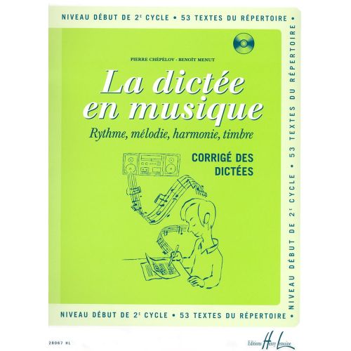 LEMOINE CHEPELOV P./ MENUT B. - LA DICTEE EN MUSIQUE VOL.4 - CORRIGE