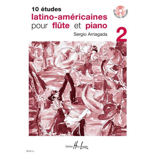 ARRIAGADA SERGIO - ETUDES LATINO-AMERICAINES (10) VOL.2 + CD - FLUTE, PIANO