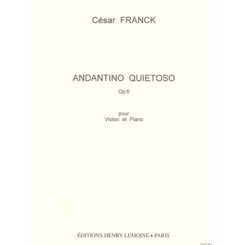  Franck Cesar - Andantino Quietoso Op.6 - Violon, Piano