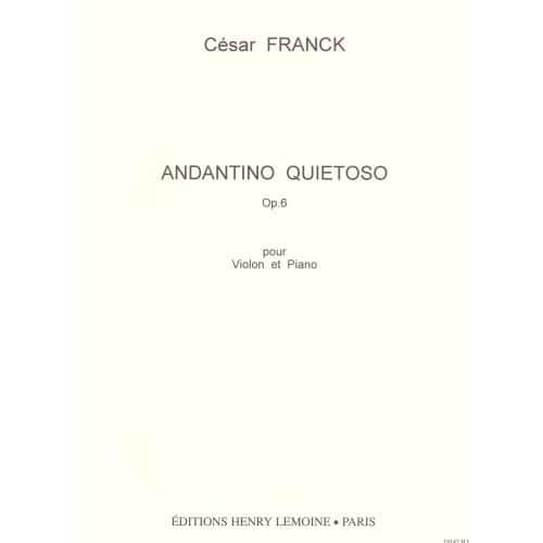 FRANCK CESAR - ANDANTINO QUIETOSO OP.6 - VIOLON, PIANO