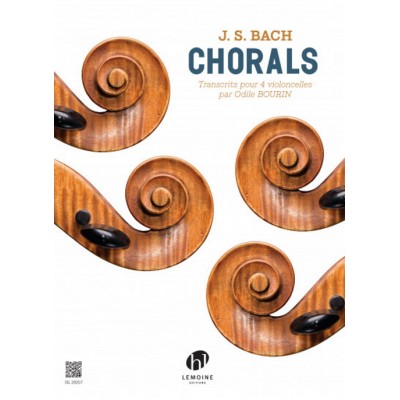 BACH J.S. - CHORALS - 4 VIOLONCELLES (O. BOURIN)