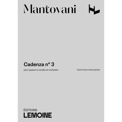 MANTOVANI BRUNO - CADENZA N°3