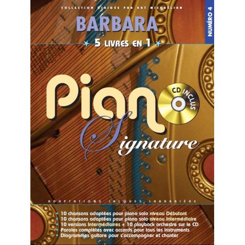 BARBARA - PIANO SIGNATURE + CD - PVG