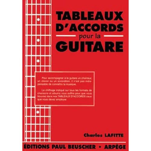 LAFITTE CHARLES - TABLEAUX D'ACCORDS - GUITARE