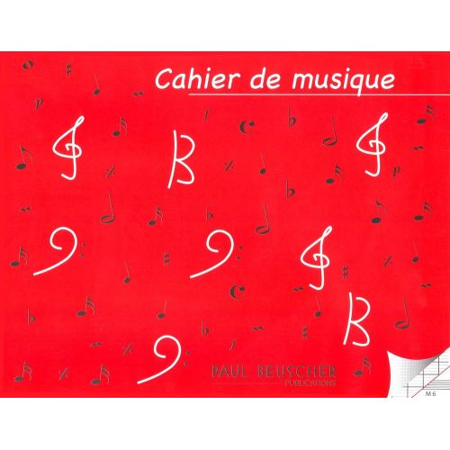 LEMOINE CAHIER DE MUSIQUE 6 PORTEES ET PAGES D